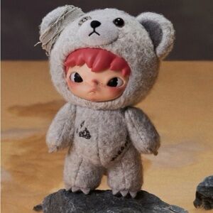 HIRONO Grey Gravel Plush Pendant